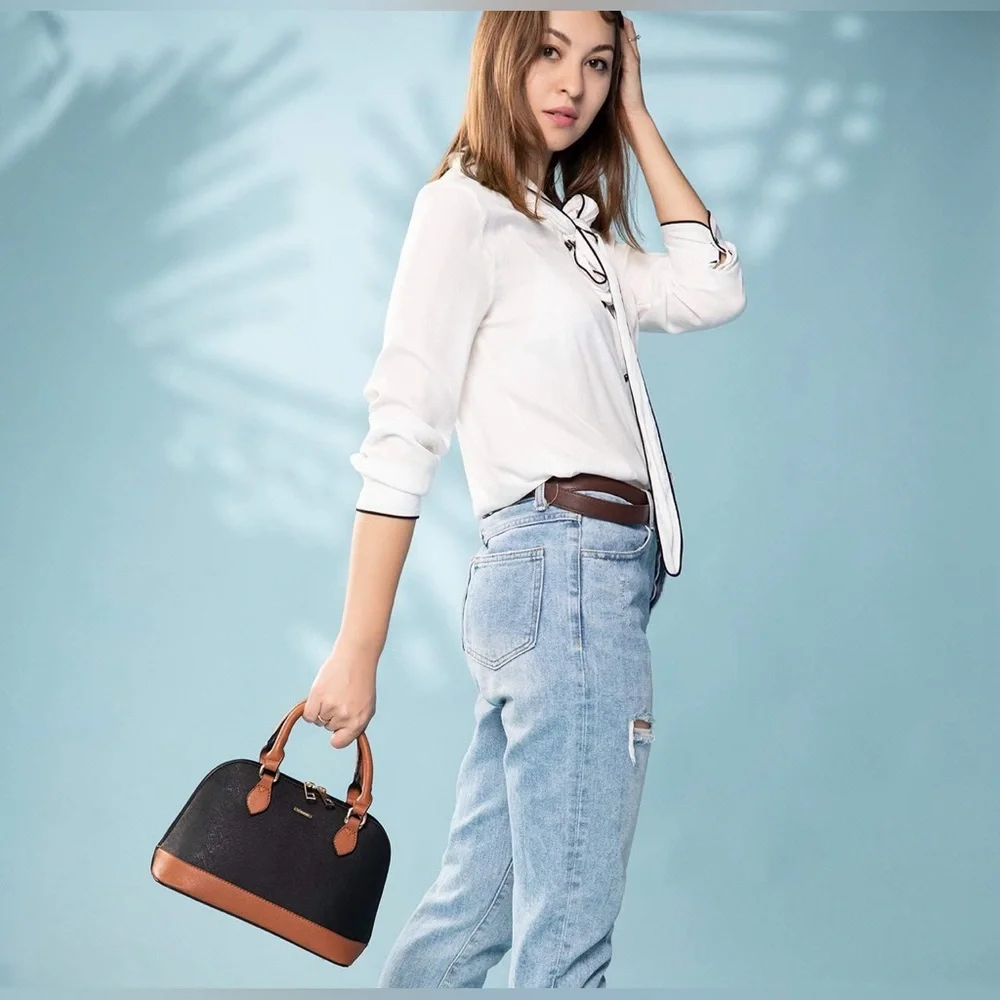 LOVEVOOK Purse for Women Small Crossbody Bags Classic Double Zip Top - Picture 2 of 6